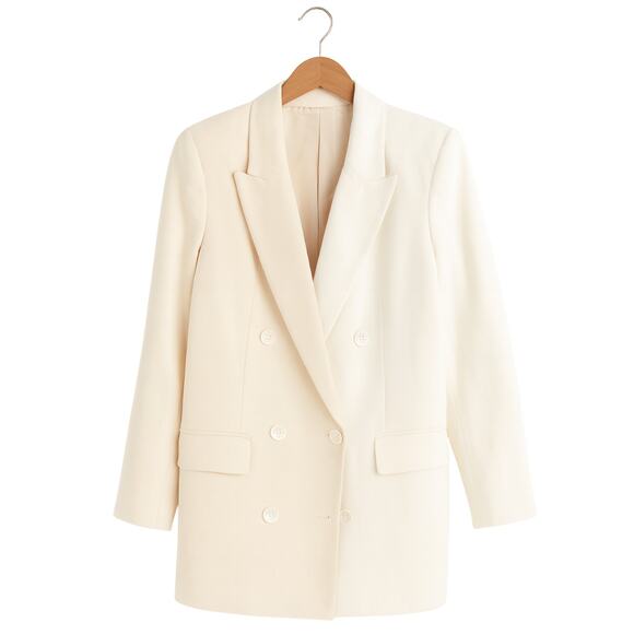 L'Academie The Ashley Blazer in Beige & Ivory – NWT Size Small - Picture 6 of 8